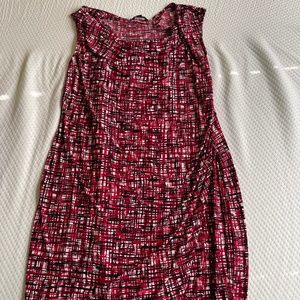 red black white dress